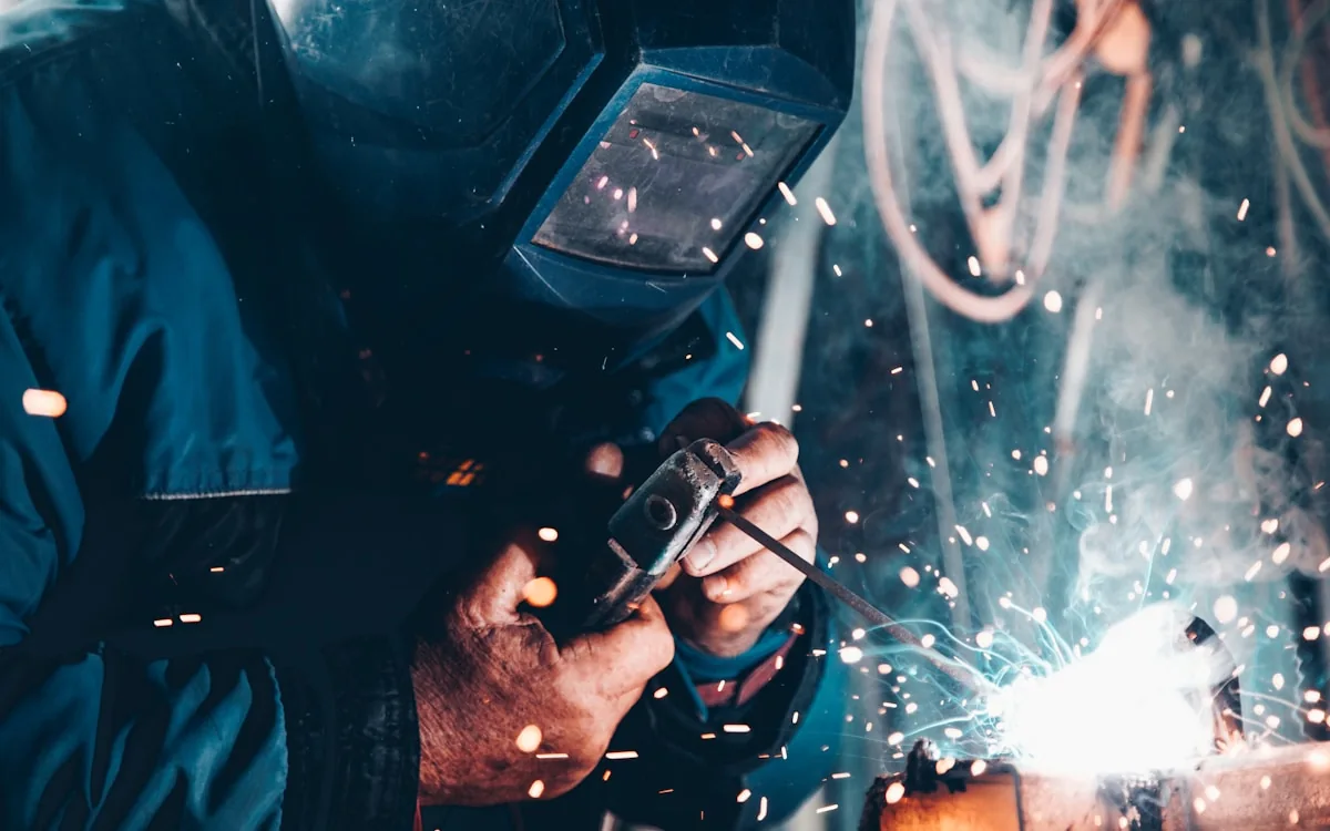 Frontline worker checking equipment